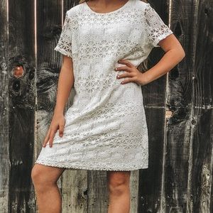 Lace shift dress